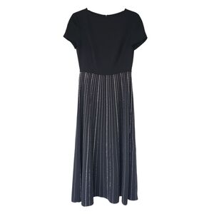 St John Couture Black Long Evening Dress Rhinestone & Crystal Embellished